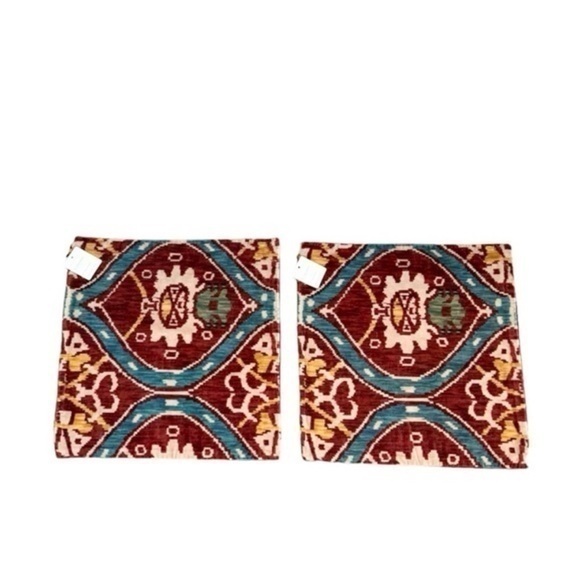 Pottery Barn Other - NWT‎ Set of 2 Pottery Barn Zoey Velvet Ikat Print Pillow Covers 18” x 18”